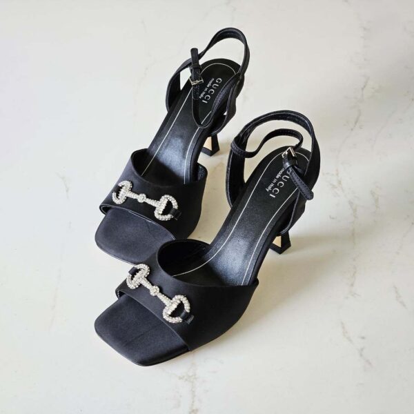gucci Sandal with Crystal Horsebit