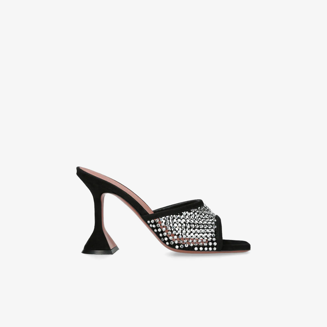 Amina Muaddi Lupita 95mm Crystal Net Slipper