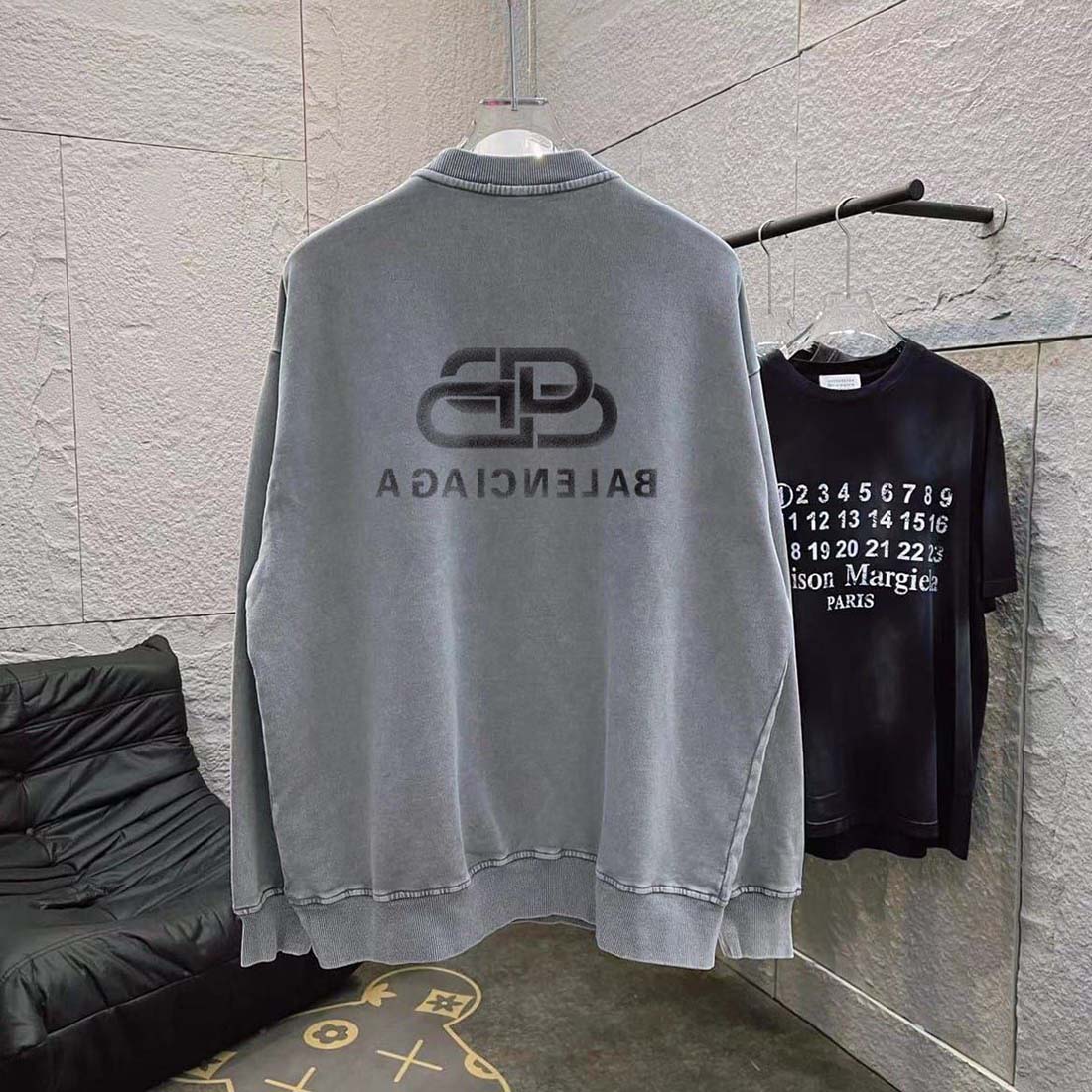 Balenciaga Logo Print Hoodie