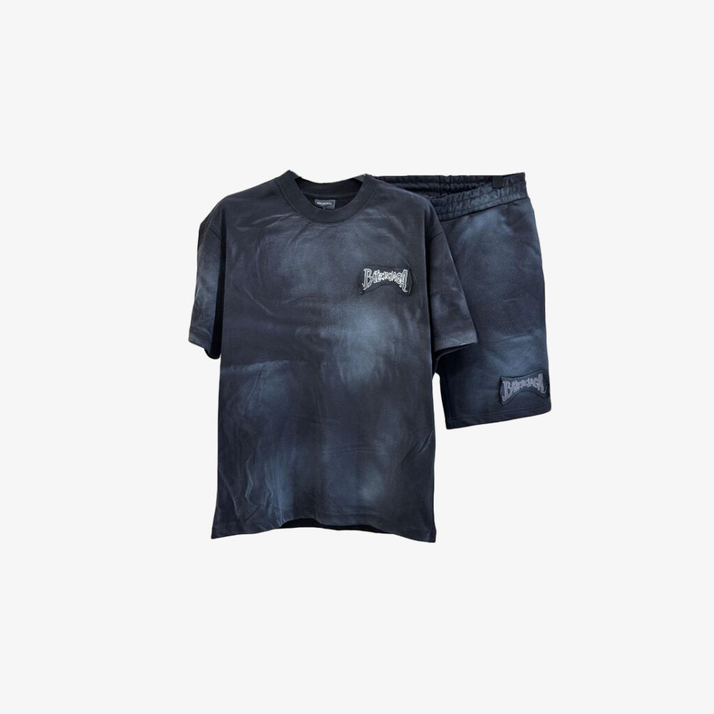 Balenciaga Tie-Dye Logo T-Shirt & Shorts Set