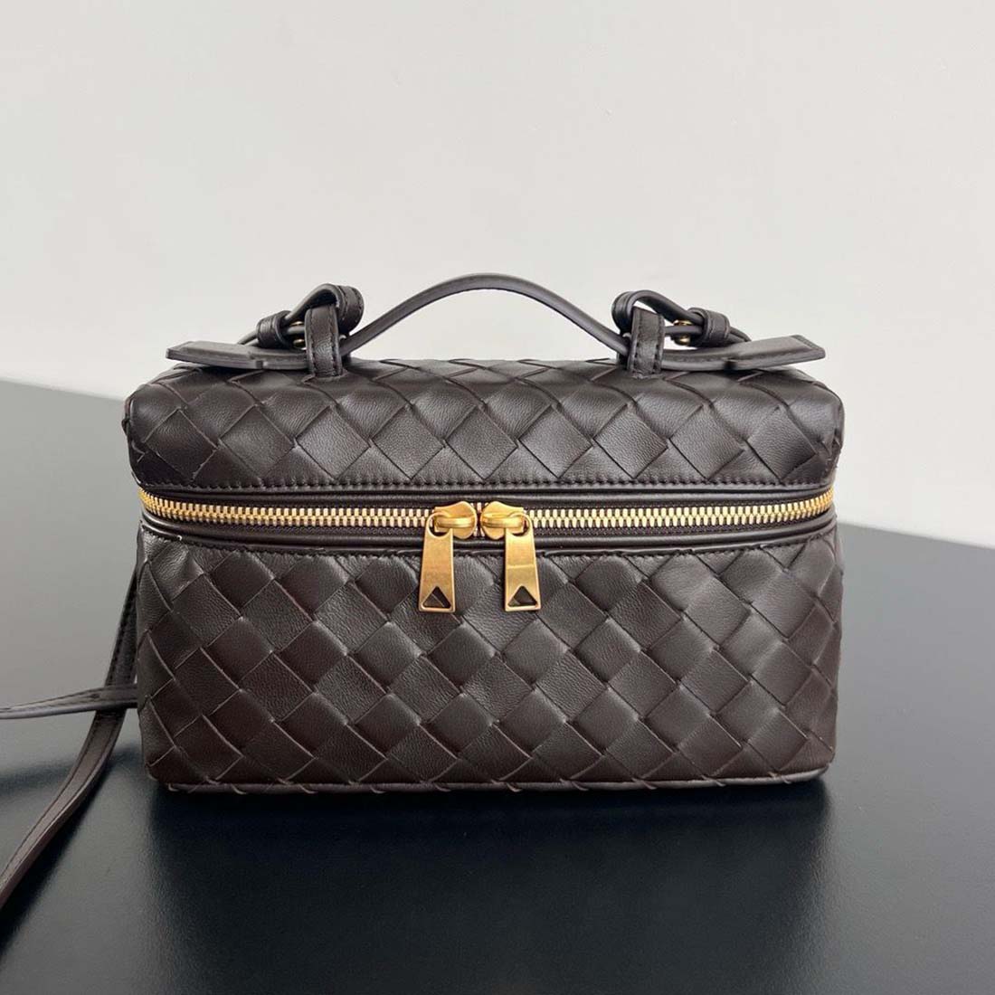 Bottega Veneta Intrecciato Leather Vanity Case