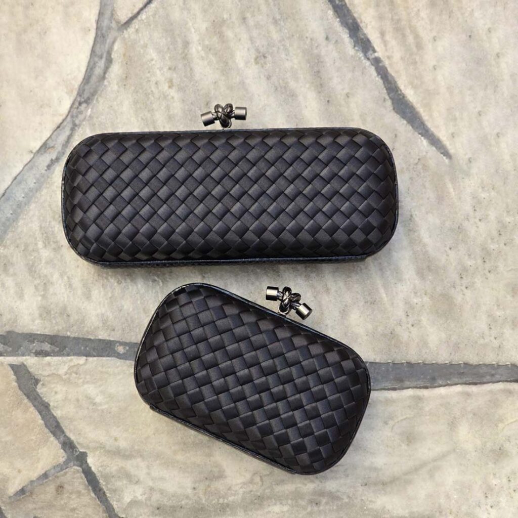 Bottega Veneta Knot Intrecciato Minaudière Clutch Bag