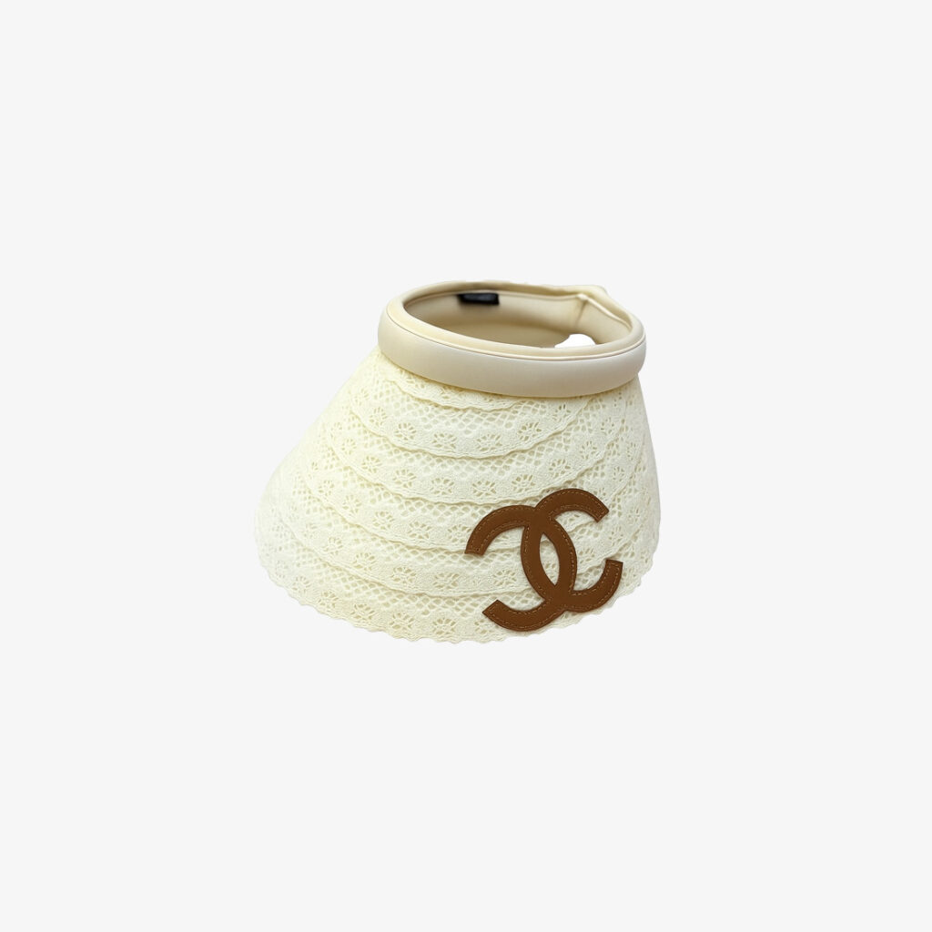 Chanel Danetle Visor Hat with CC Logo