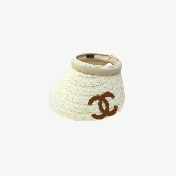 Chanel Danetle Visor Hat with CC Logo
