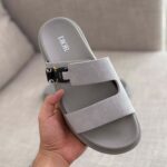 Dior Aqua Suede Sandals in Gray