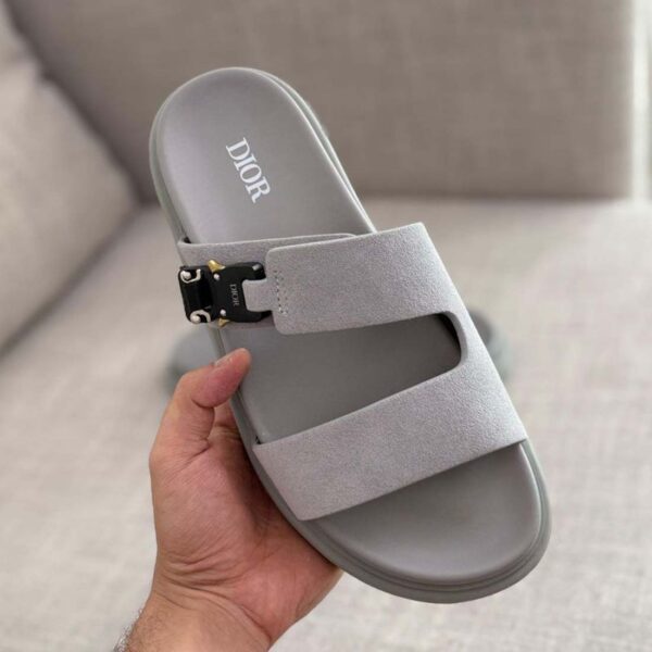 Dior Aqua Suede Sandals in Gray