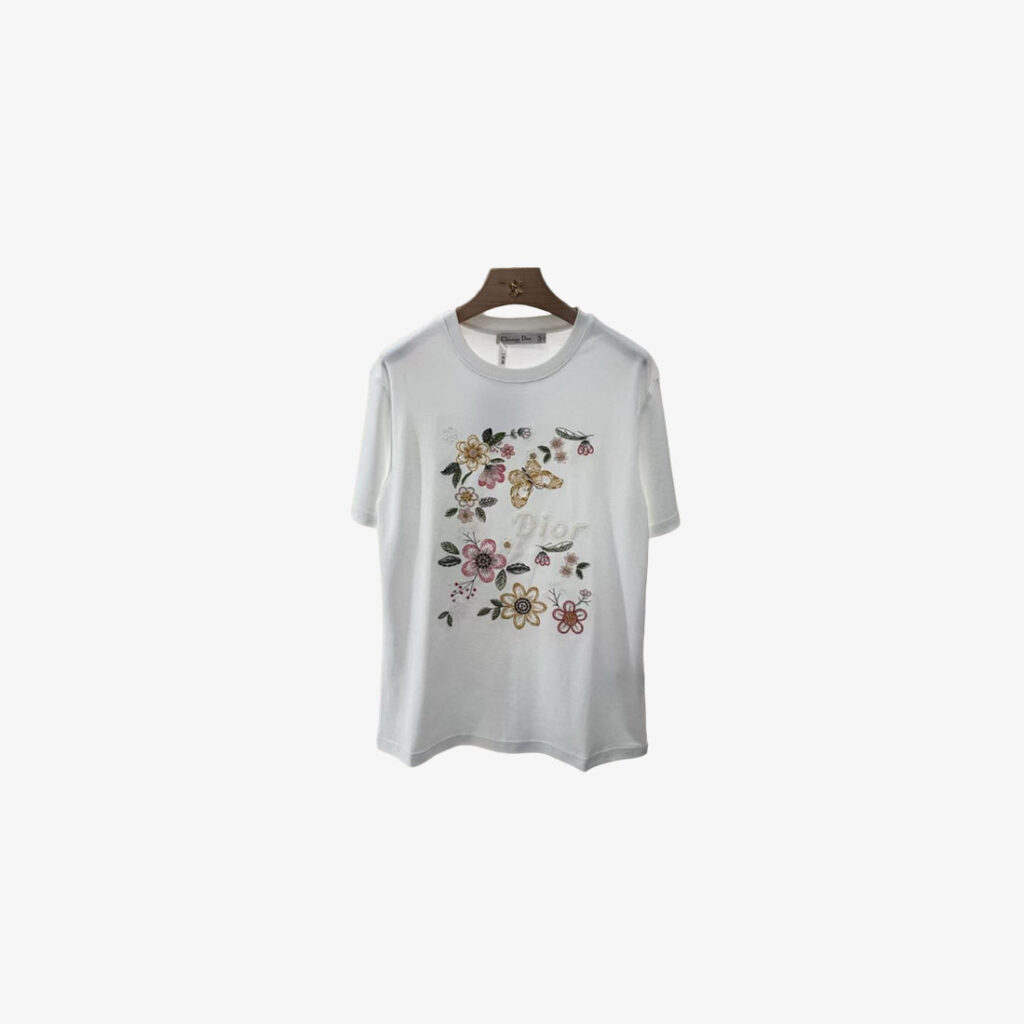 Dior Embroidered Floral T-Shirt