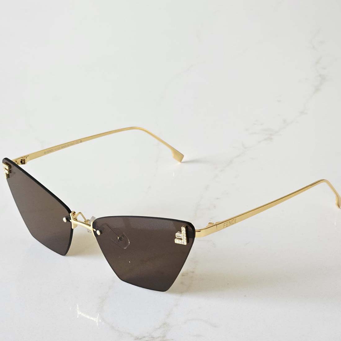 Fendi First Crystal Cat Eye Sunglasses