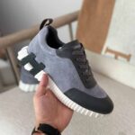 Hermès Bouncing Grey Suede Sneaker