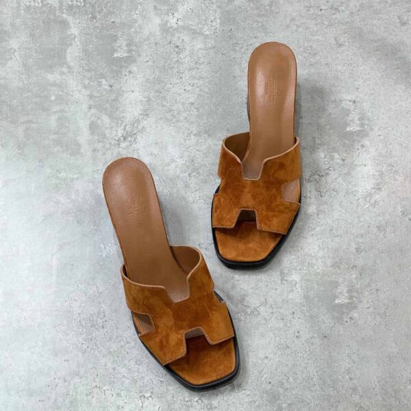 Hermès Helia 60 Suede Sandal