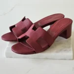 Hermès Oasis Sandal Burgundy