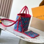 Louis Vuitton x Takashi Murakami Cherry Neverfull BB Monogram Denim