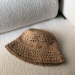 Miu Miu Raffia Bucket Hat with Wide Brim