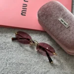 Miu Miu SMU A54 Logo Sunglasses Crimson