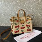 Valentino Garavani Antibes Cherryfic Small Jacquard Tote Bag