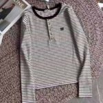 Celine Triomphe Stripe Long Sleeve T-shirt