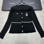 Chanel Logo Knit Cardigan