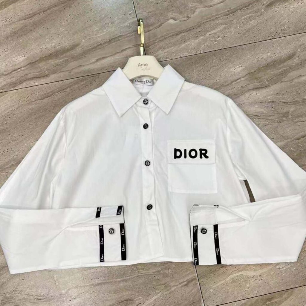 Dior Cropped White Shirt