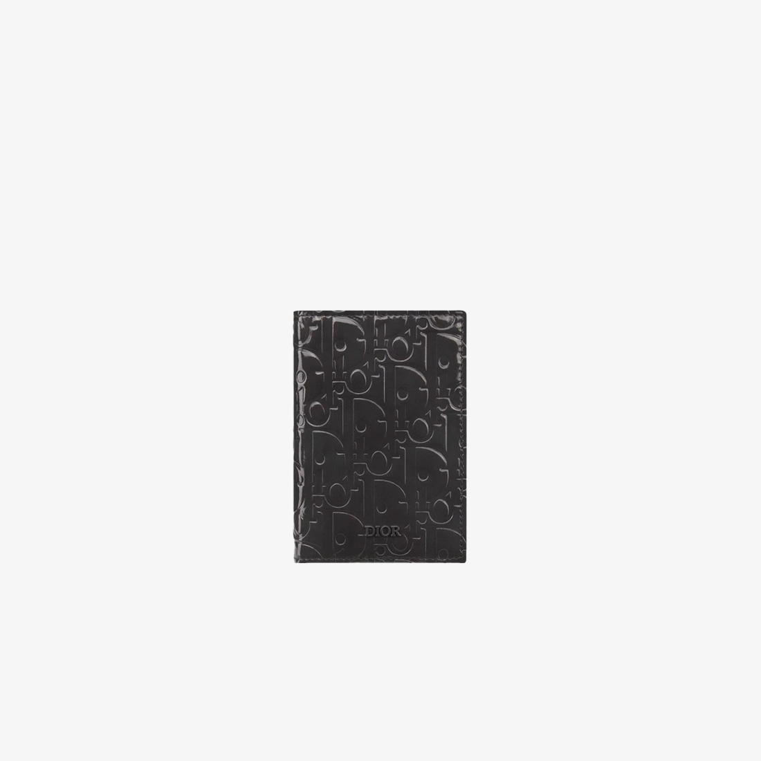 Dior Vertical Bifold Card Holder Black