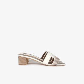 Hermès Oasis Sandal Himalaya Matte Crocodile Pattern