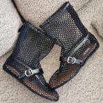 LAÏA Black Fishnet High Boots