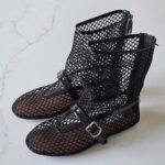 LAÏA Black Fishnet High Boots