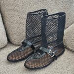 LAÏA Black Fishnet High Boots