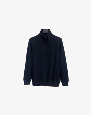Loro Piana Ribbed Knit Half-Zip Sweater