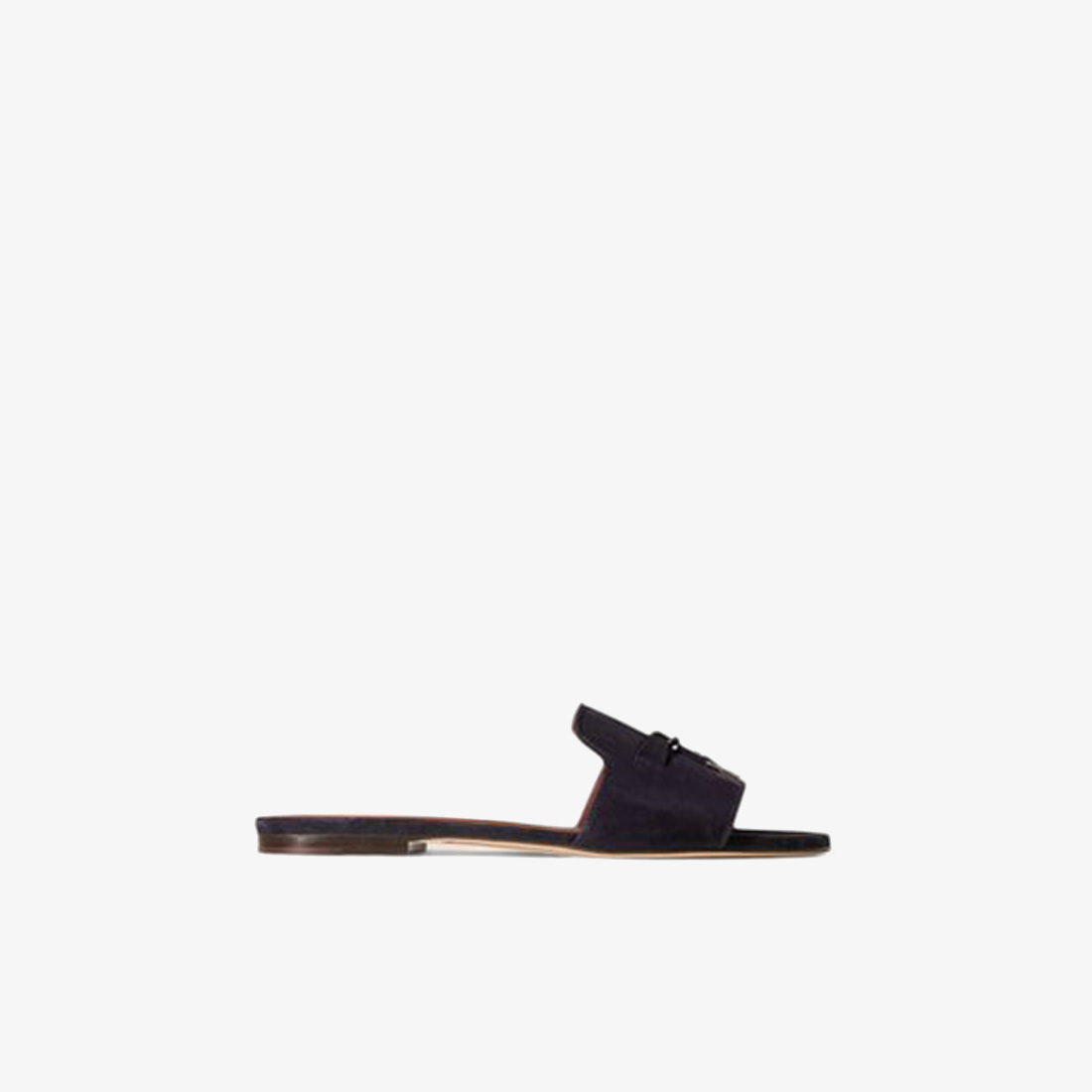 Loro Piana Summer Charms Suede Flat Mule