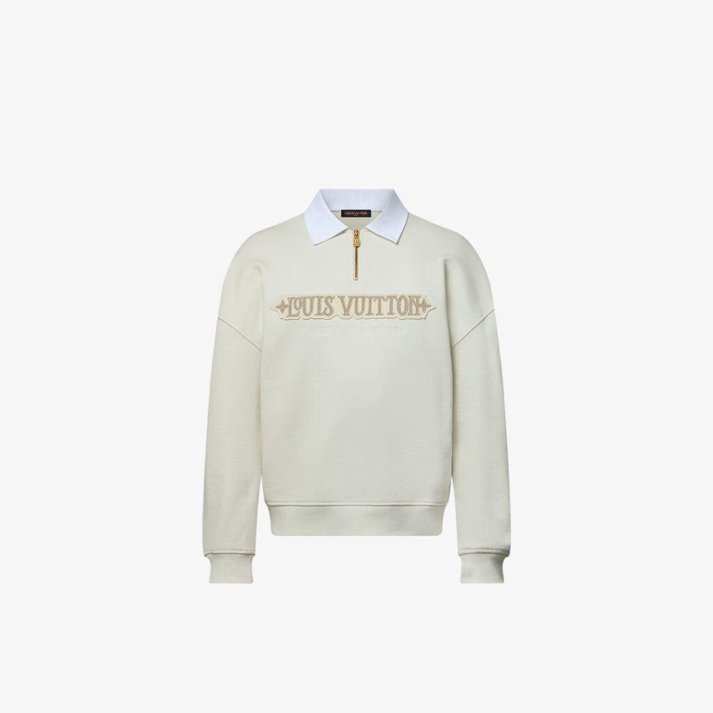 Louis Vuitton Embellished Half-Zip Sweatshirt
