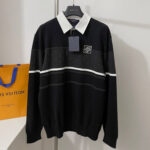 Louis Vuitton Monogram Jacquard Long-Sleeved Polo Shirt