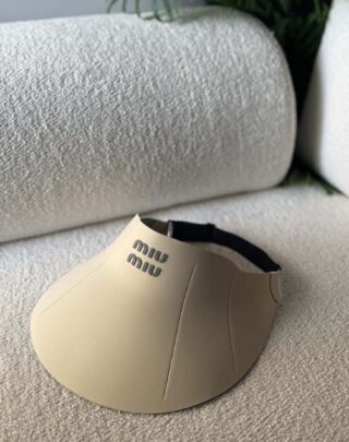Miu Miu Beige Logo Visor