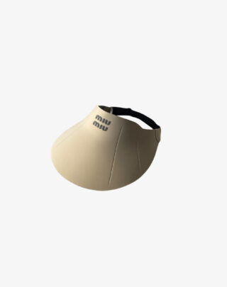 Miu Miu Beige Logo Visor