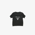 Prada Milano Open-Knit Short-Sleeve Sweater
