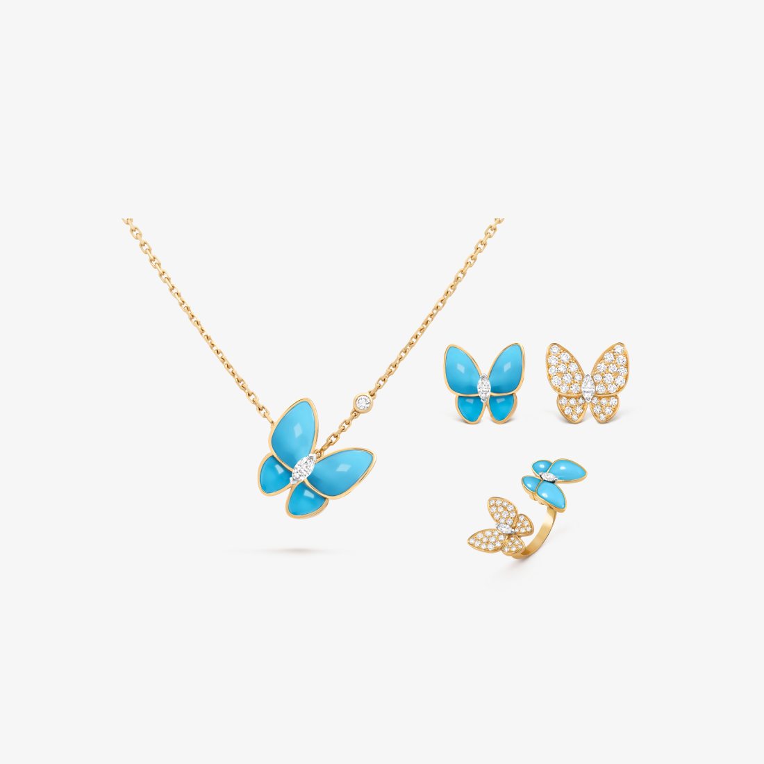 Van Cleef & Arpels Two Butterfly Full Set