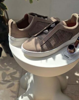 Zegna Crocodile-Pattern Triple Stitch™ Sneakers
