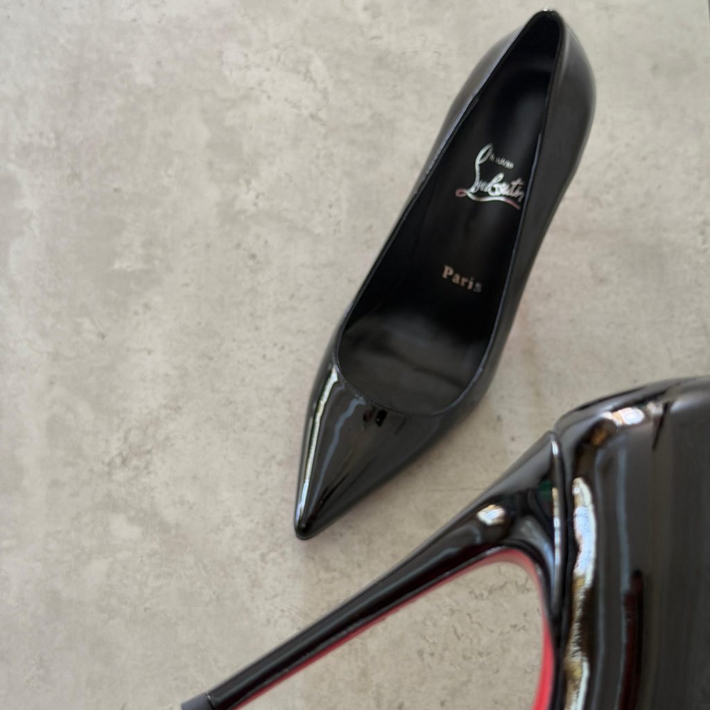 Christian Louboutin Black Patent Pumps photo