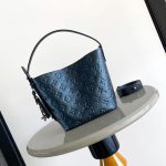 Louis Vuitton Monogram Empreinte Shoulder Bag & Matching Zipper Pouch – Deep Navy Edition - Image 2