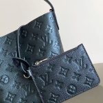 Louis Vuitton Monogram Empreinte Shoulder Bag & Matching Zipper Pouch – Deep Navy Edition - Image 5