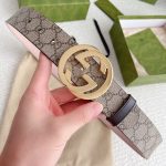 Gucci Interlocking GG Leather Belt – Matte & Classic Finishes - Image 6