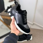 Luxury Serrated Sole Leather Sneakers - Image 3