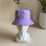 Prada Corduroy Bucket Hat – Triangle Logo - Image 3