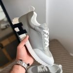 Luxury Serrated Sole Leather Sneakers - Image 13