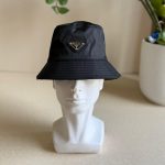 Prada Corduroy Bucket Hat – Triangle Logo - Image 5