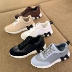 Luxury Serrated Sole Leather Sneakers - Image 11