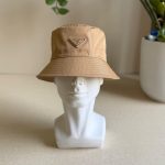 Prada Corduroy Bucket Hat – Triangle Logo - Image 7