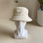 Prada Corduroy Bucket Hat – Triangle Logo - Image 8