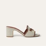 Loro Piana Linen & Leather Slide Sandals – Elegant Summer Edition
