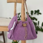 Chanel 25 Mini Hobo Bag 22cm – Purple Suede Calfskin, Gold Metal, Super Master - Image 2