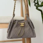 Chanel 25 Mini Hobo Bag 22cm – Purple Suede Calfskin, Gold Metal, Super Master - Image 5